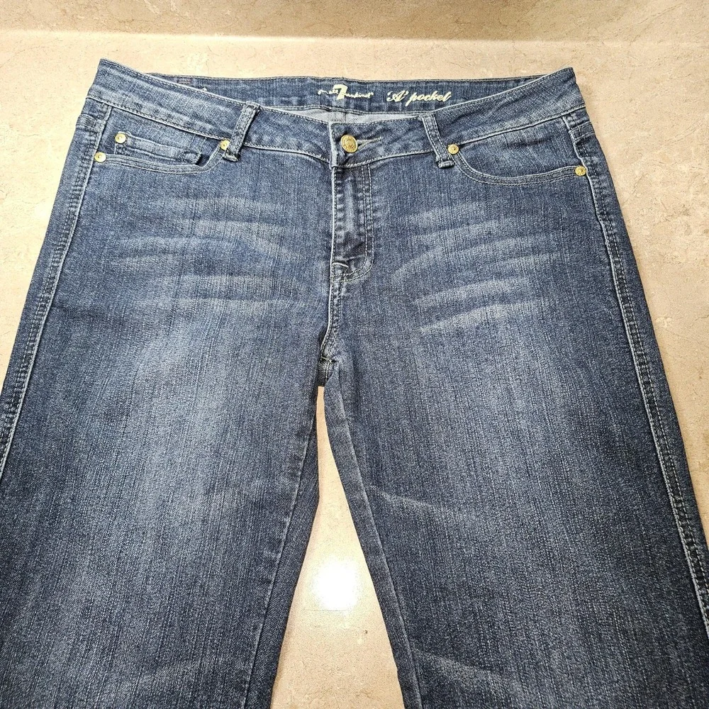 7 For All Mankind Jeans‎ Women 31 Blue A Pocket Bootcut Stretch USA Normcore